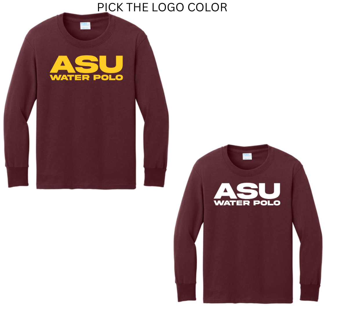 ASU WATER POLO Adult Long Sleeve: Maroon