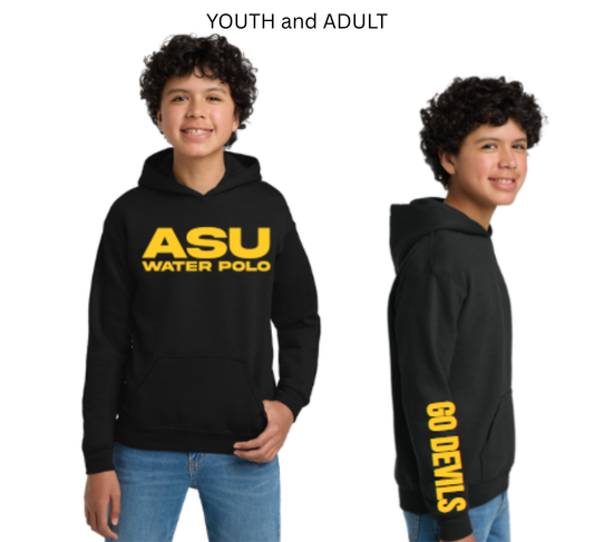 ASU WATER POLO Adult  Hoodie: Black