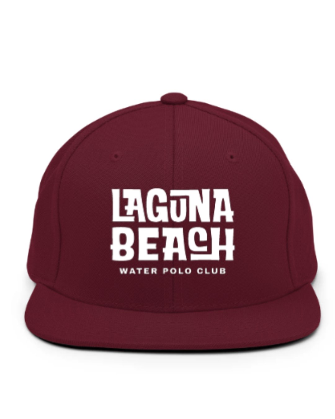 Laguna Beach Water Polo Club Snapback Hat White Logo
