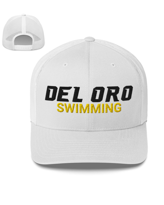 Del Oro HS Swimming Trucker Hat White