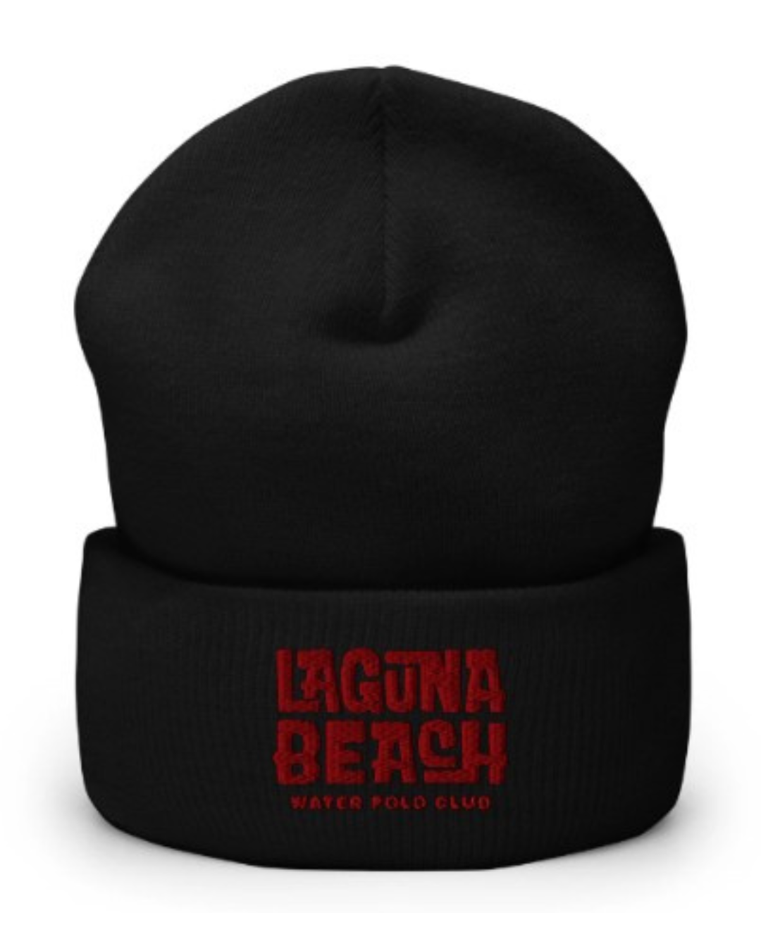 Laguna Beach Water Polo Club Cuffed Beanie Maroon Font