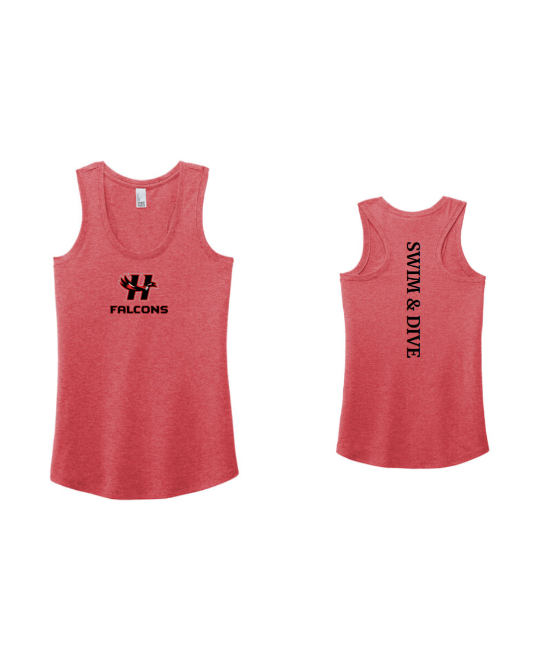 Falcons Swim & Dive Ladies Casual Racerback Tank Top