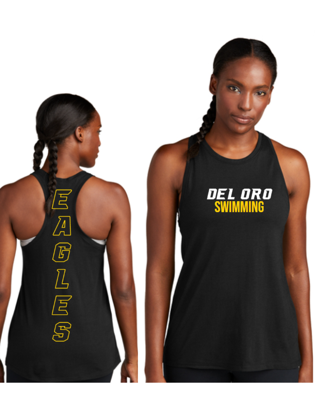 Del Oro HS Swimming Ladies Active Racerback Tank Top
