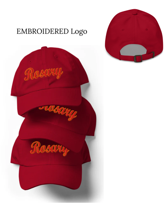 Rosary Academy Swimming Dad Hat Red