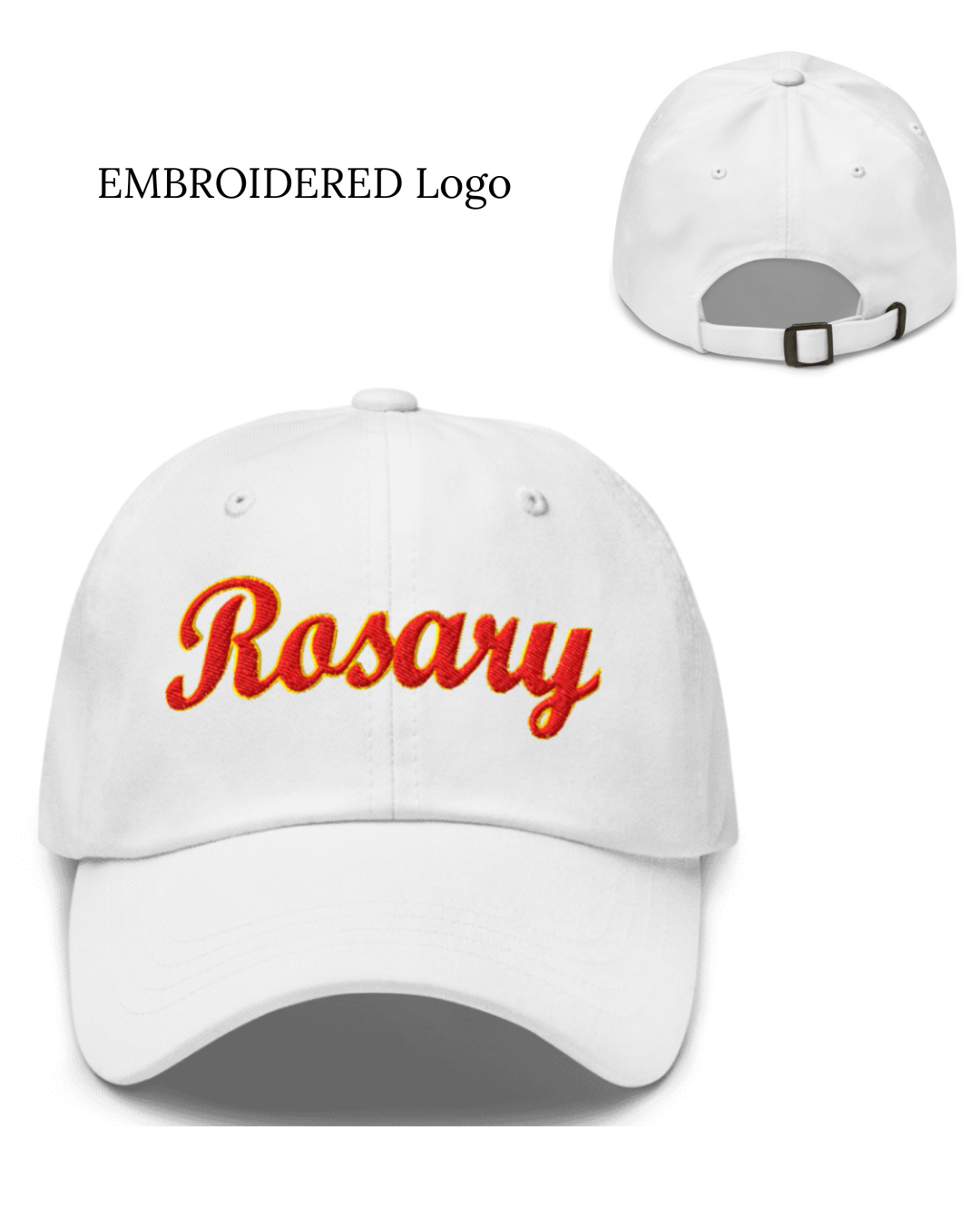 Rosary Academy Swimming Dad Hat White
