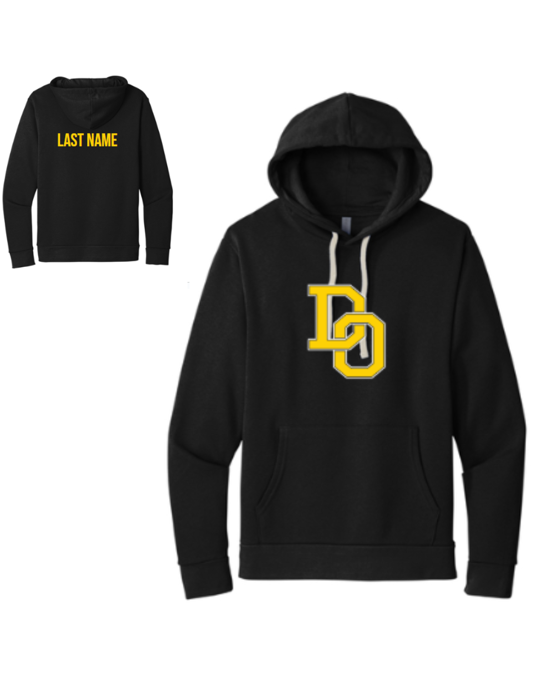 Del Oro HS Swimming Hoodie Black DO ONLY
