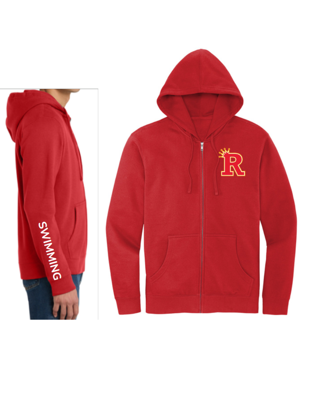 Rosary Academy Swimming Full Zip Hoodies