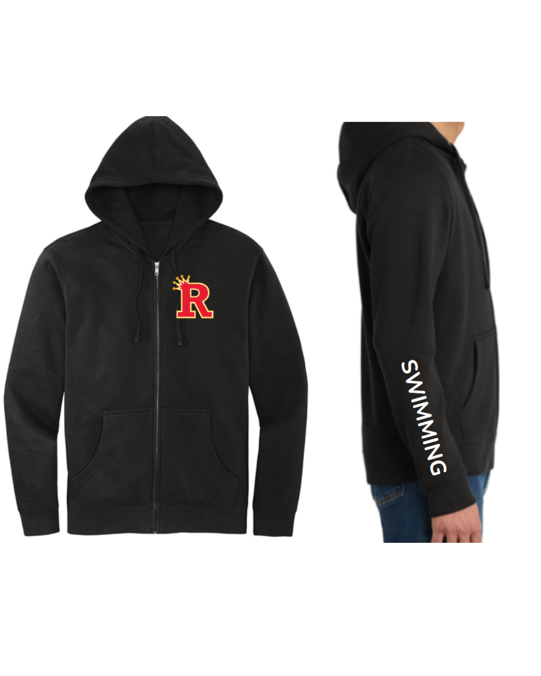 Rosary Academy Swimming Full Zip Hoodies
