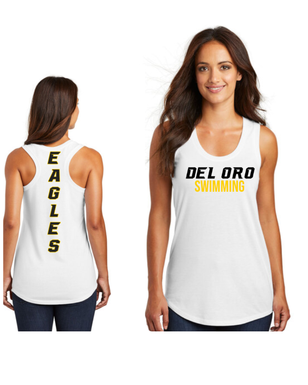 Del Oro HS Swimming Ladies Casual Racerback Tank Top