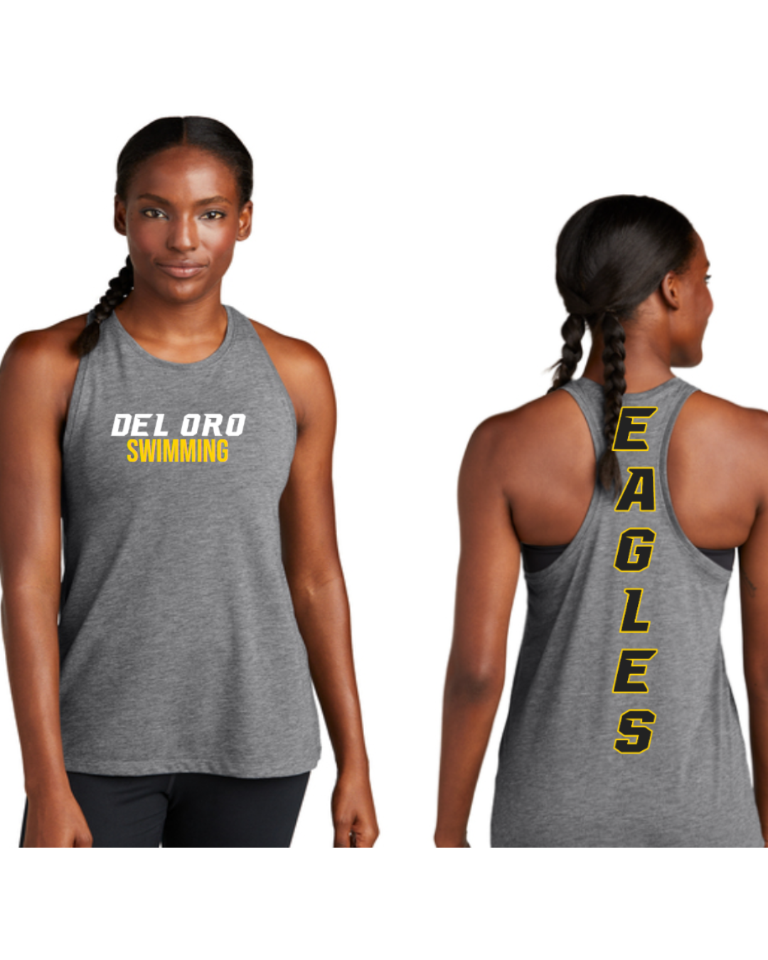 Del Oro HS Swimming Ladies Active Racerback Tank Top