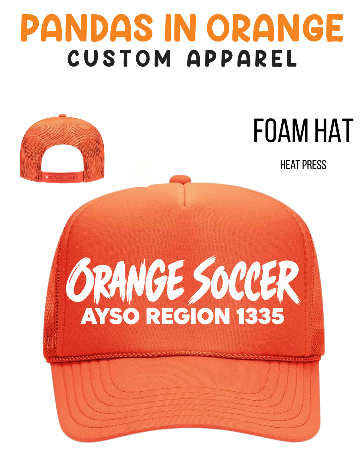 Orange FOAM Hats
