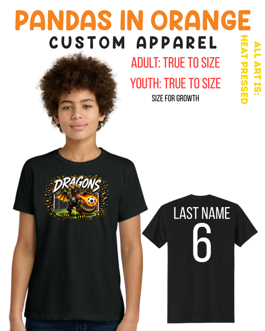 Dragons SOCCER T-SHIRTS - YOUTH