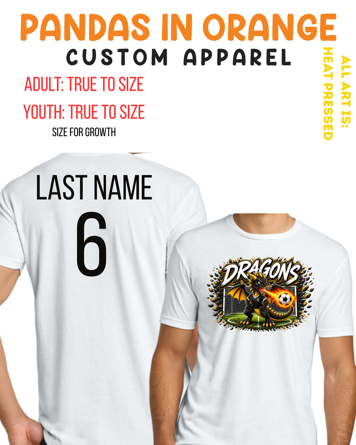 Dragons  ADULT BLACK T-SHIRTS