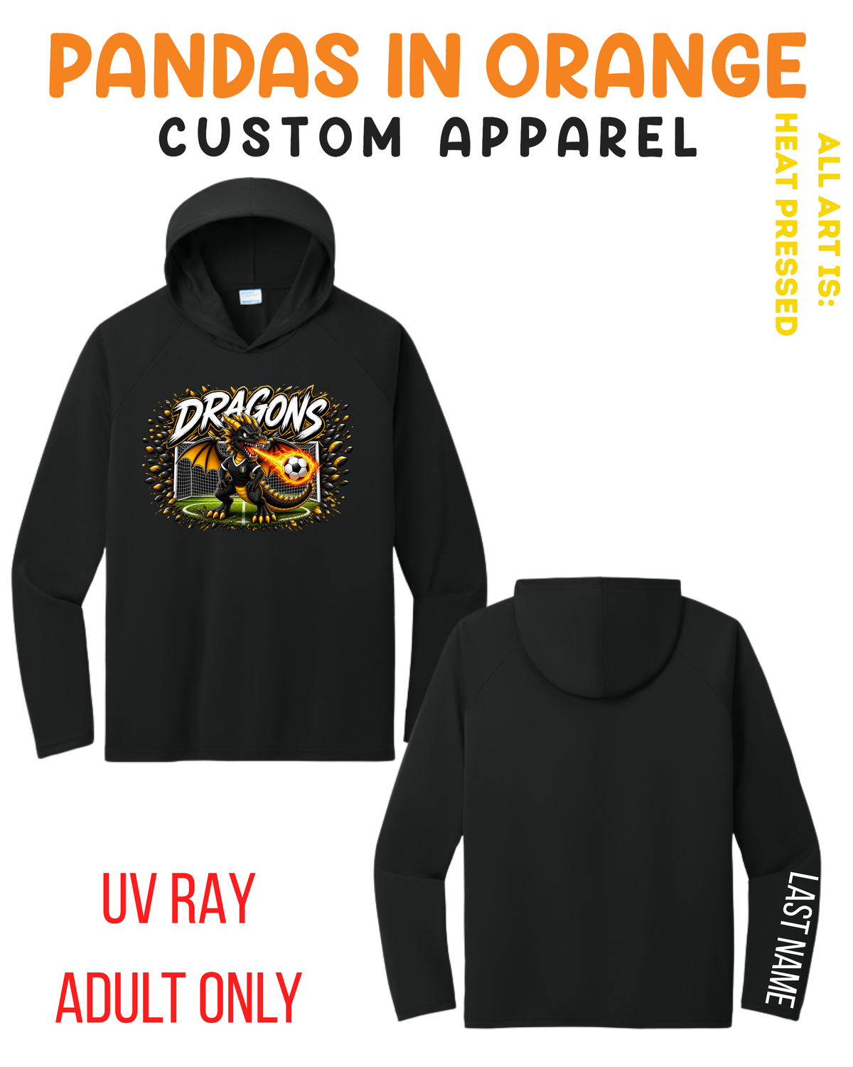 Dragons SOCCER ADULT Hooded UV Long Sleeve