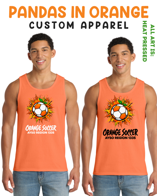 ORANGE SOCCER ADULT Male Tank Top