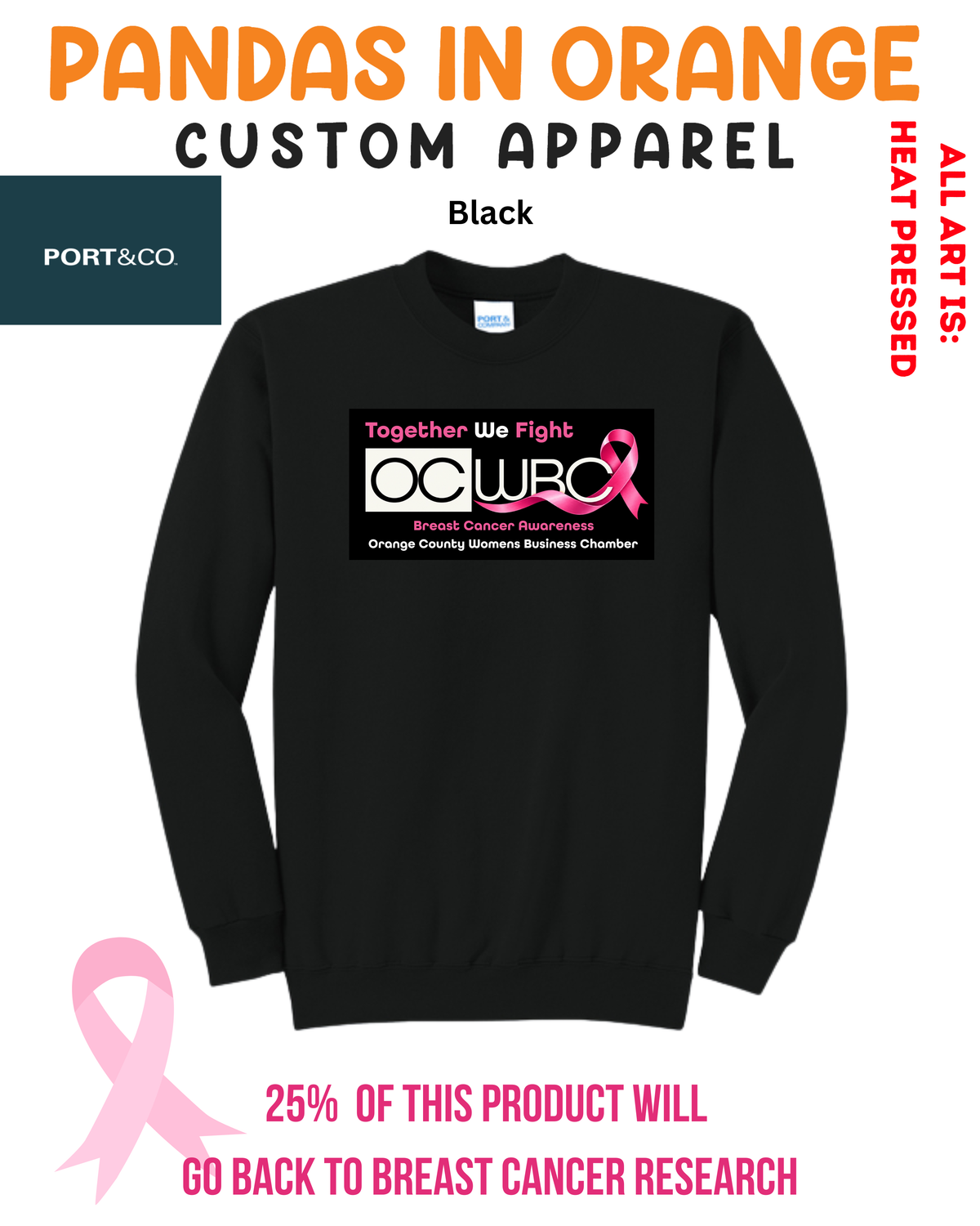 OCWBC Breast Cancer Unisex Crewneck
