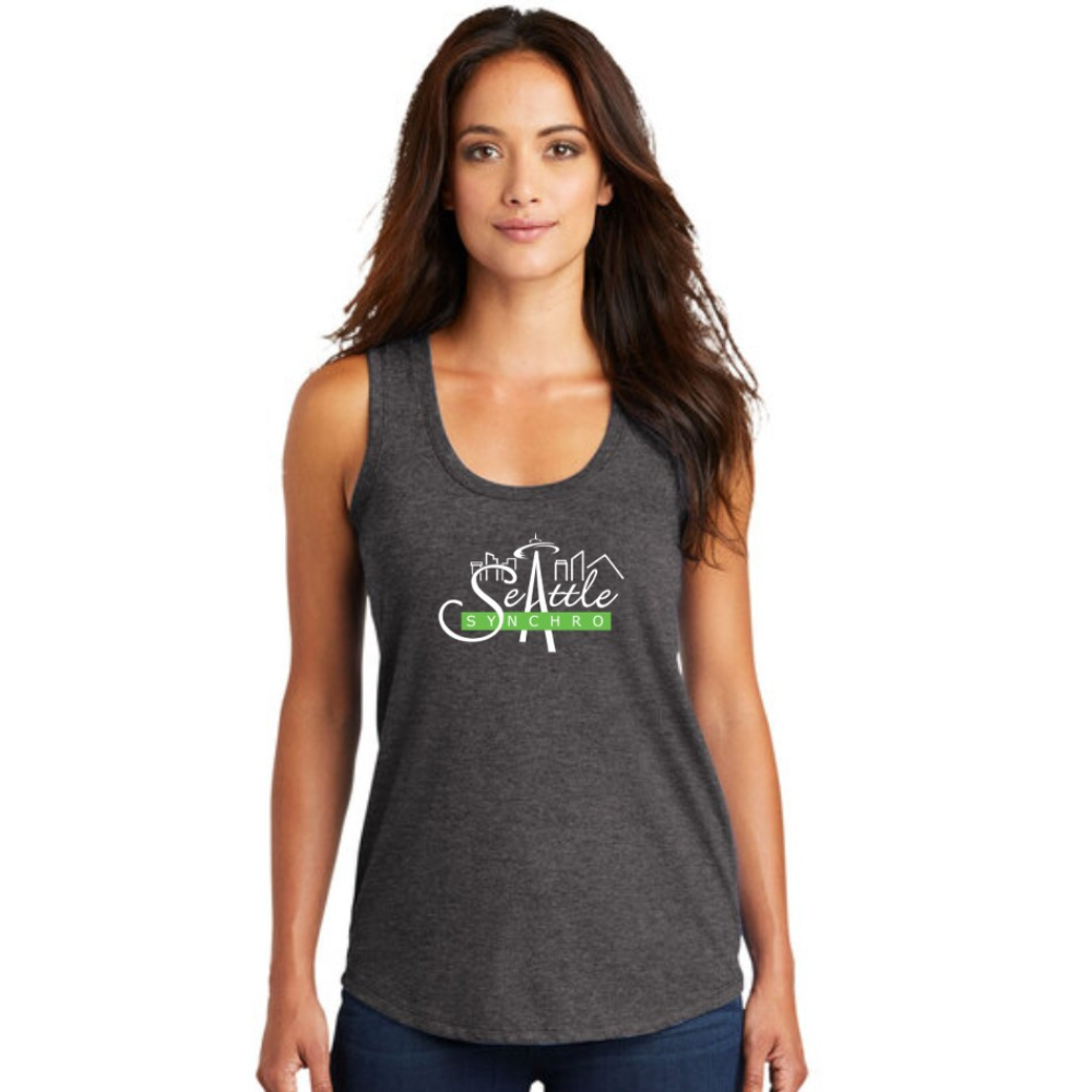 Seattle Synchro Racerback Tank Top Heathered Charcoal