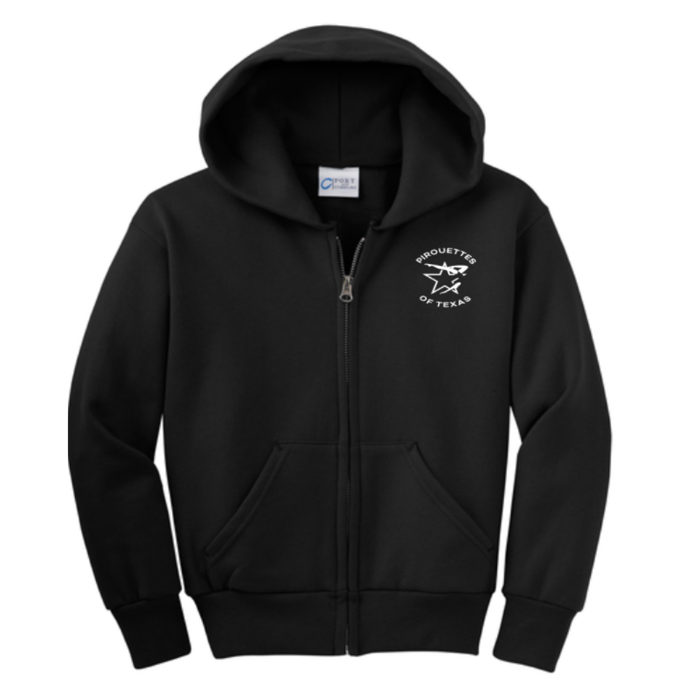 Pirouettes of Texas Youth Full Zip Hoodies
