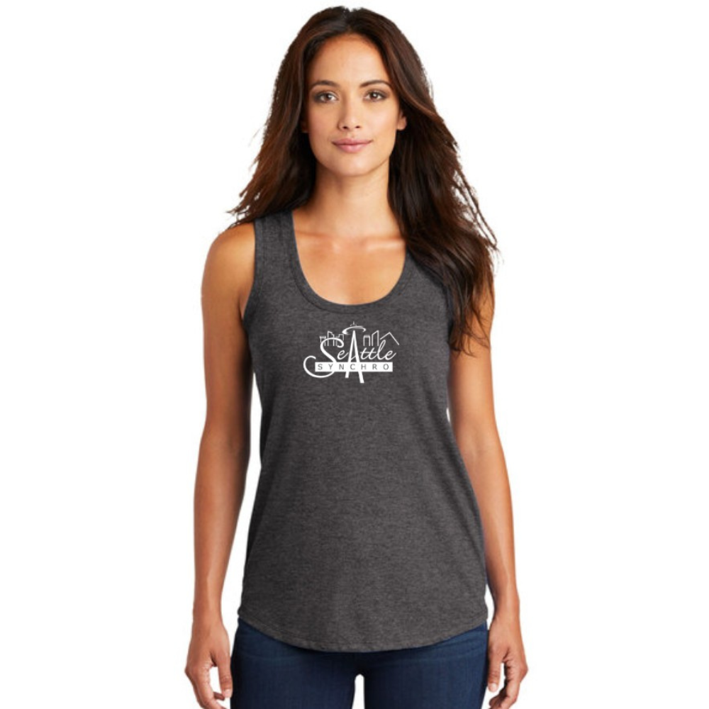 Seattle Synchro Racerback Tank Top Heathered Charcoal