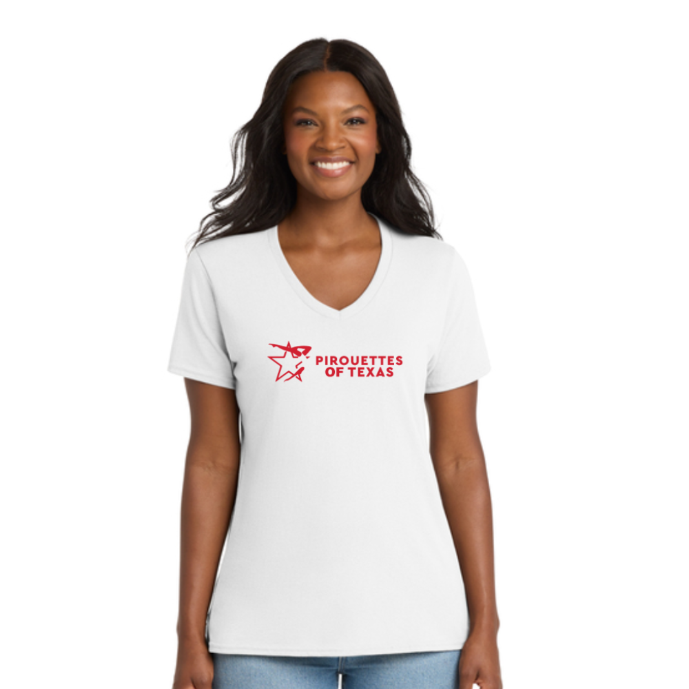 Pirouettes of Texas Ladies V Neck