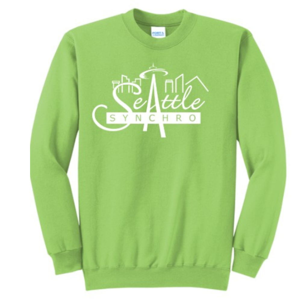 Seattle Synchro Adult Crewneck: GREEN EDITION