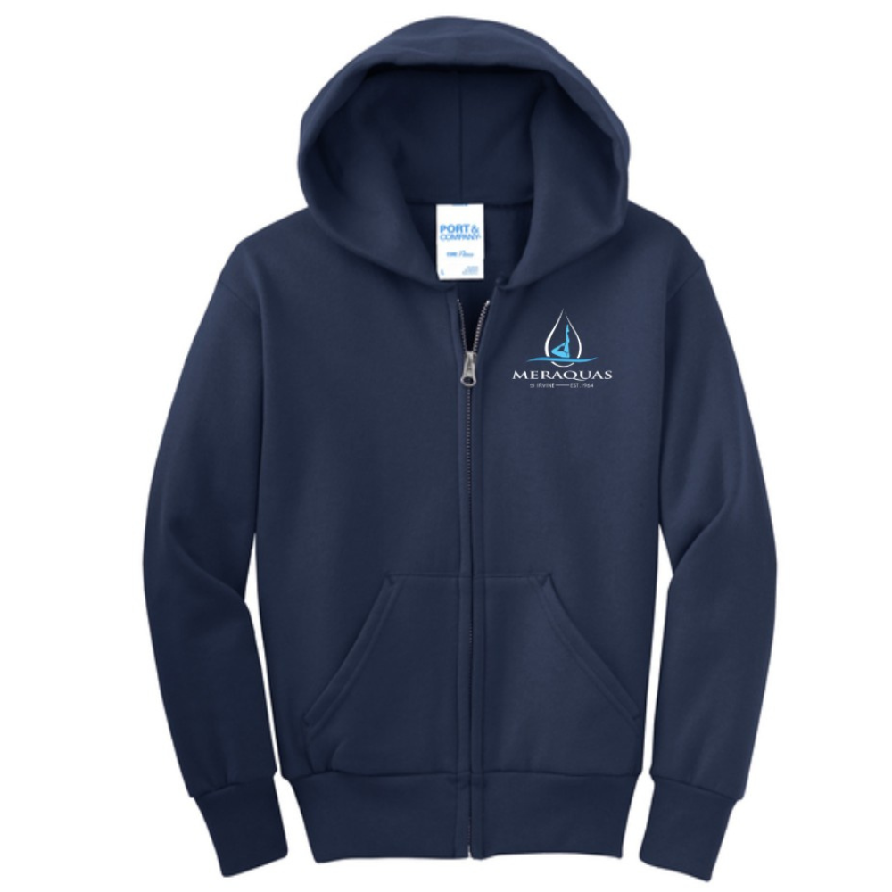 Meraquas Of Irvine Youth Full Zip Hoodie