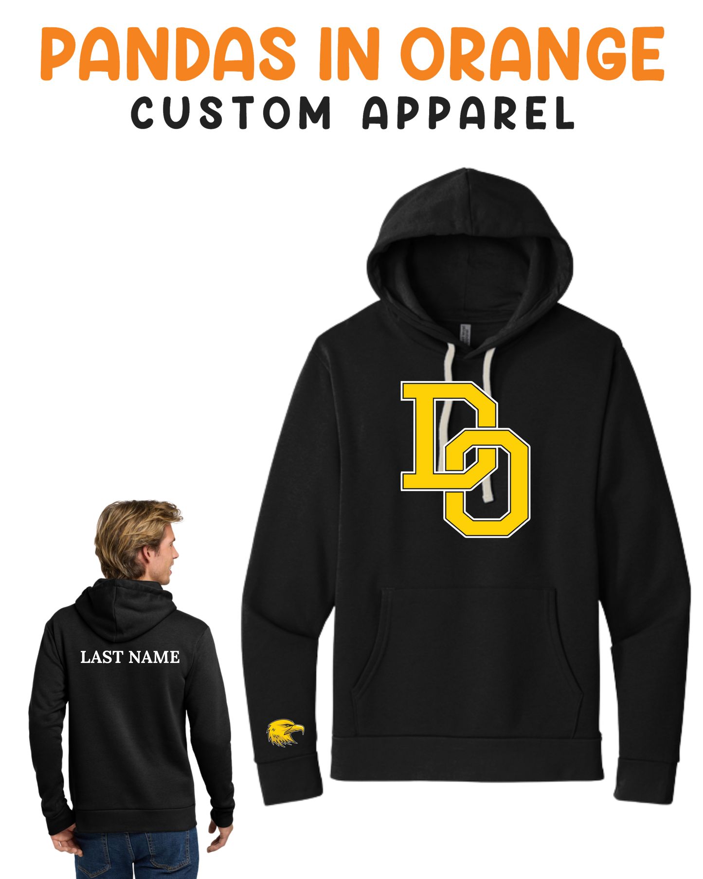 Del Oro HS Swimming Hoodie Black DO ONLY