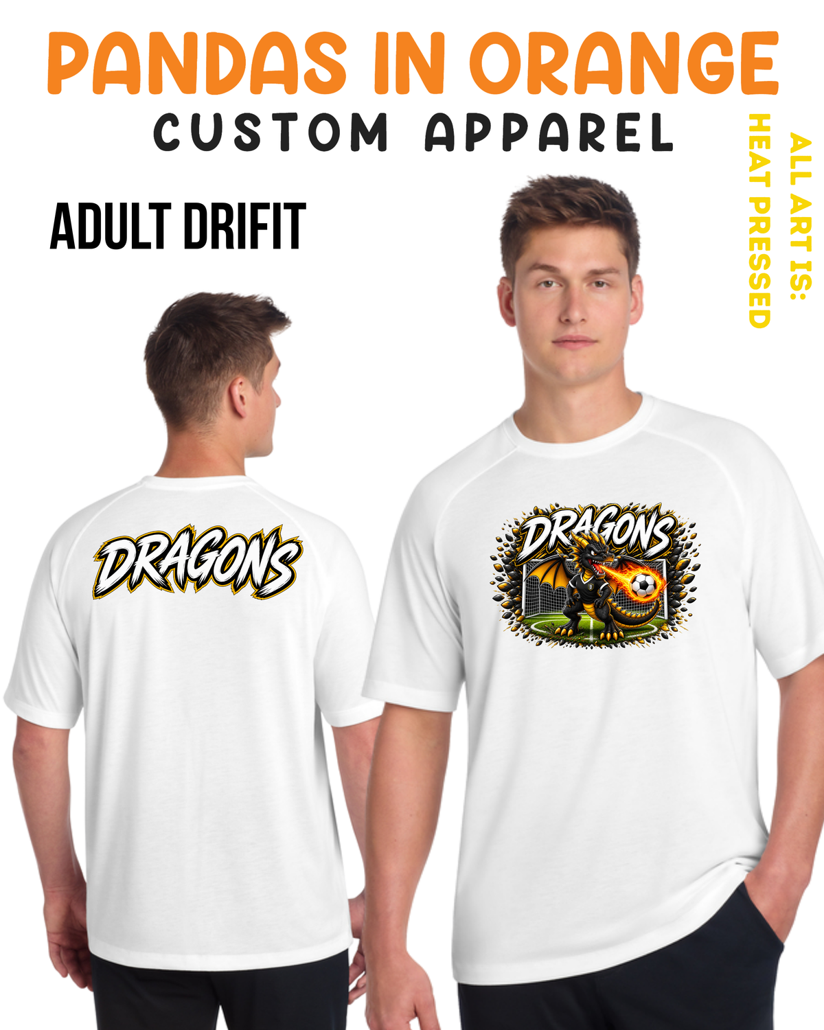 Dragons SOCCER ADULT Tri-Blend Wicking Raglan Tee