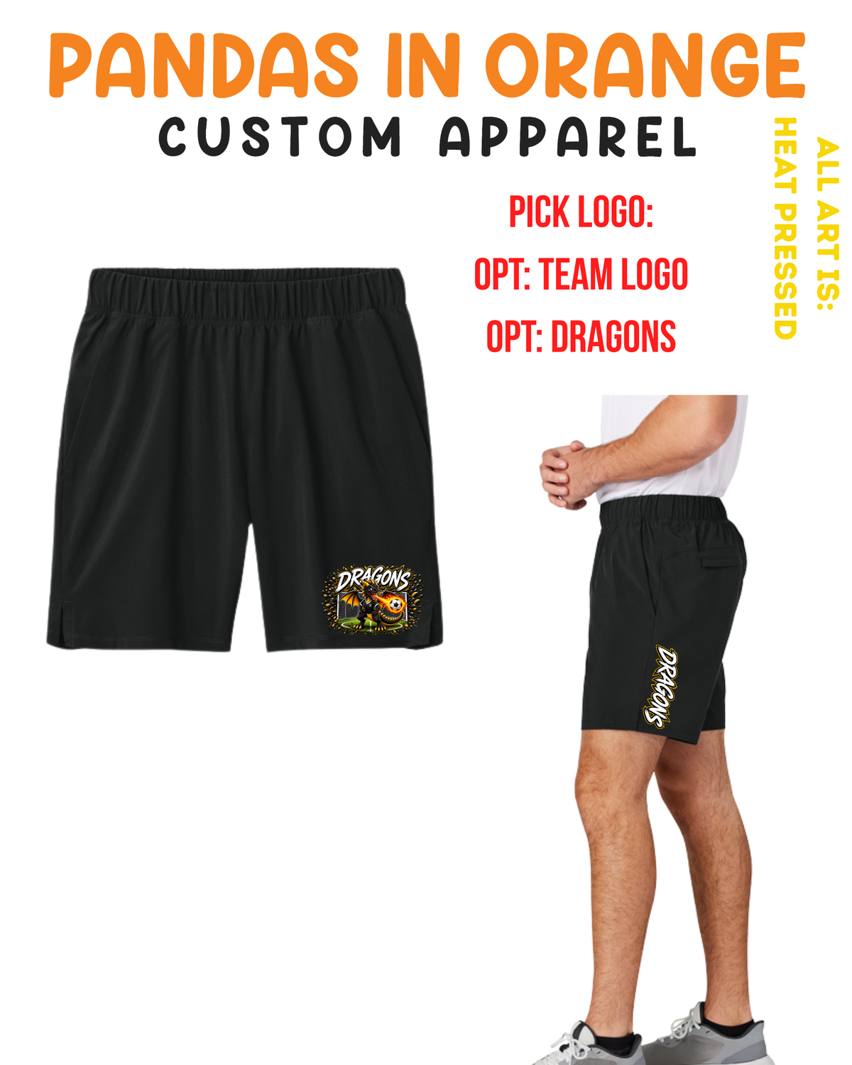 Dragons SOCCER Men's Active Shorts