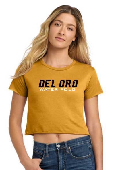 Del Oro High School Crop Top Antique Gold