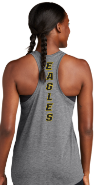 Del Oro High School Ladies Active Racerback Tank Top Dark Heather Grey