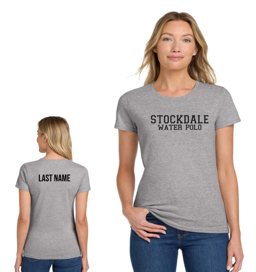Stockdale High School Women's Shirt Sport Grey with Word Logo