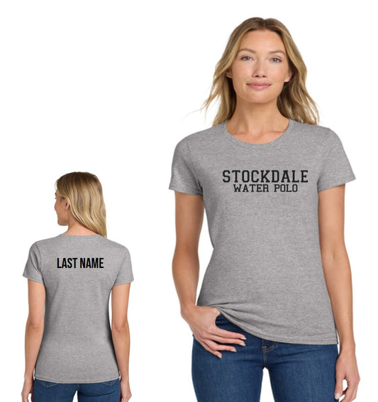 Stockdale High School Women's Shirt Sport Grey with Word Logo