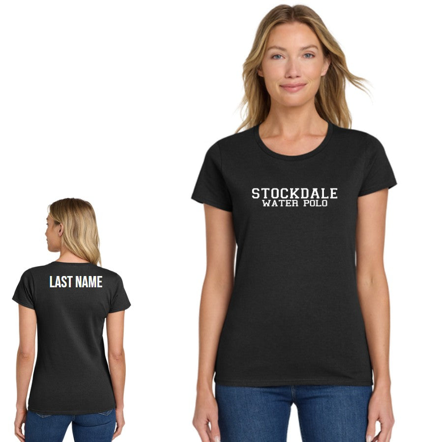 Stockdale High School Women's Shirt Black with Word Logo