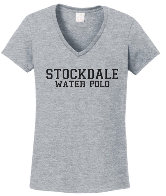 Stockdale High School Women's V Neck Graphite Heather