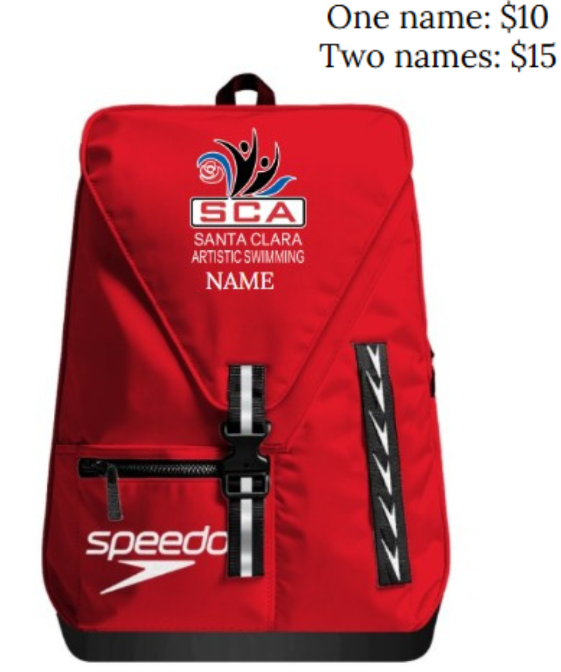 Santa Clara Artistic Swimming  NEW TEAM BACKPACK