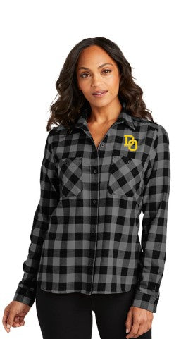 Del Oro High School Female Plaid Flannel Shirt