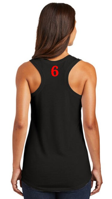 Gunn High School Ladies Active Racerback Tank Top Black