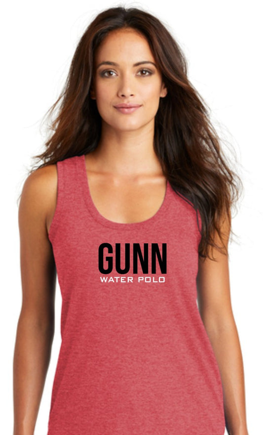 Gunn High School Ladies Active Racerback Tank Top Red Frost