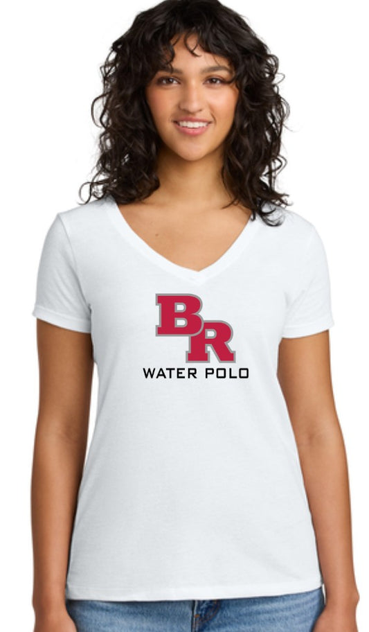 Bear River High School Female V Neck Shirt White