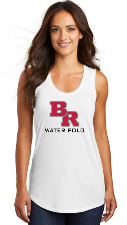 Bear River High School Ladies Active Racerback Tank White