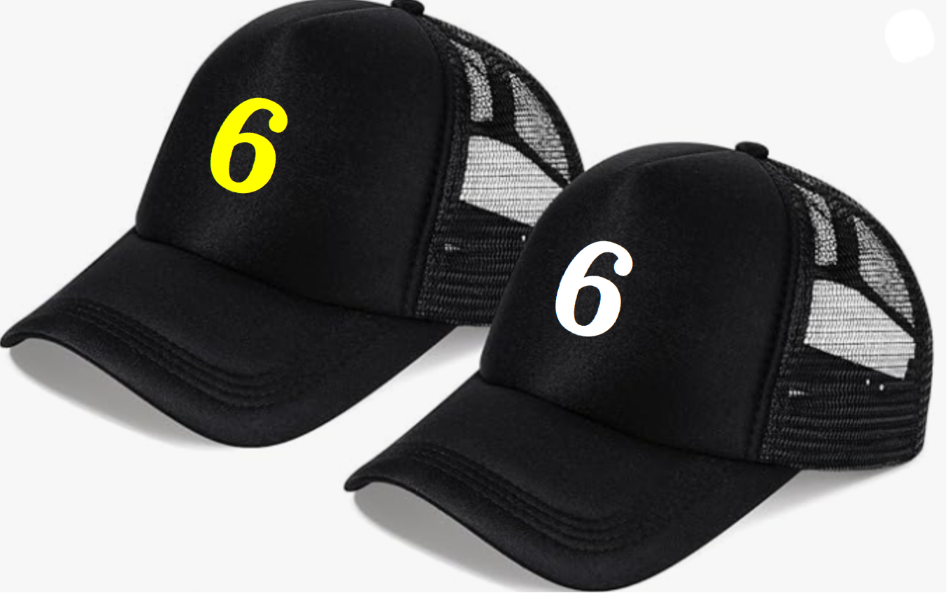 FOAM Hat With Number:  Black