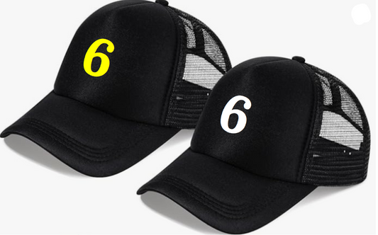 FOAM Hat With Number:  Black