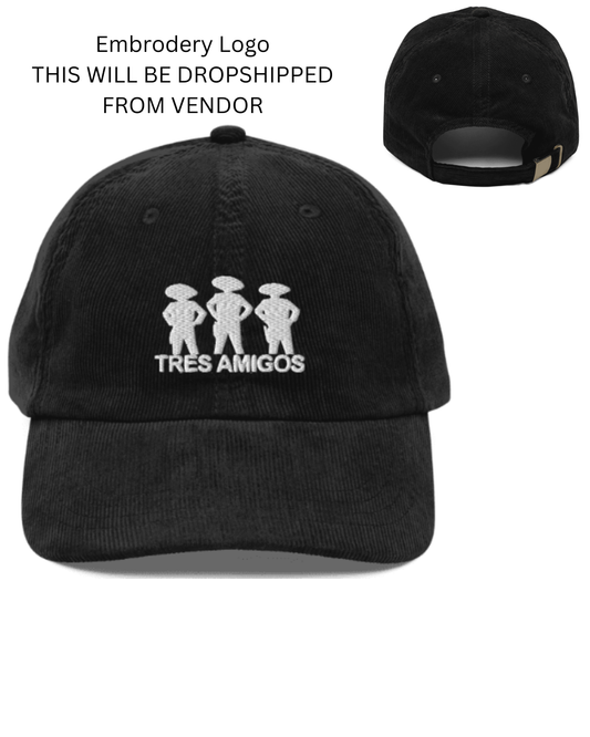 Tres Amigos Catering Vintage Corduroy Hat