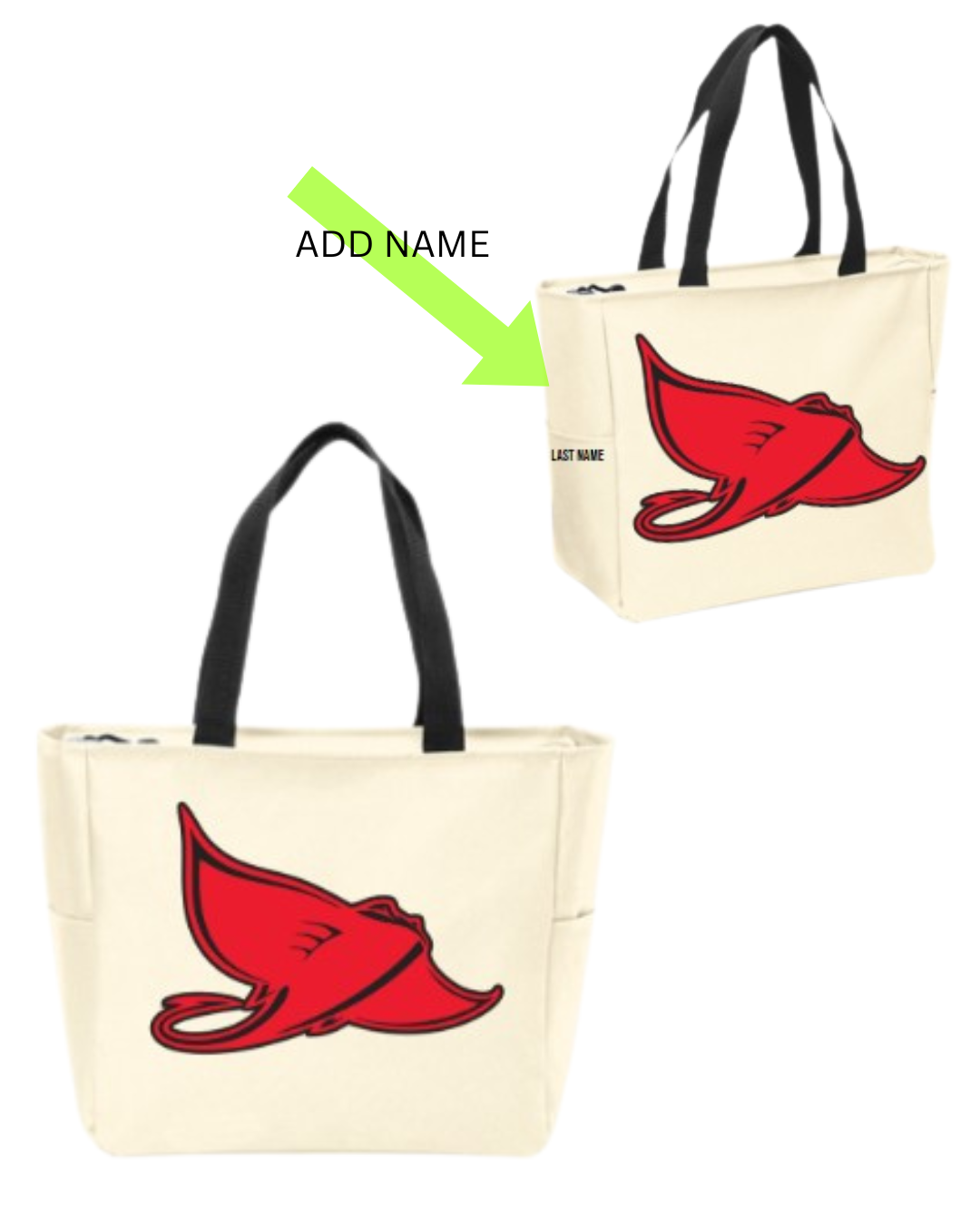 Stonegate Stingrays Tote: With Zipper
