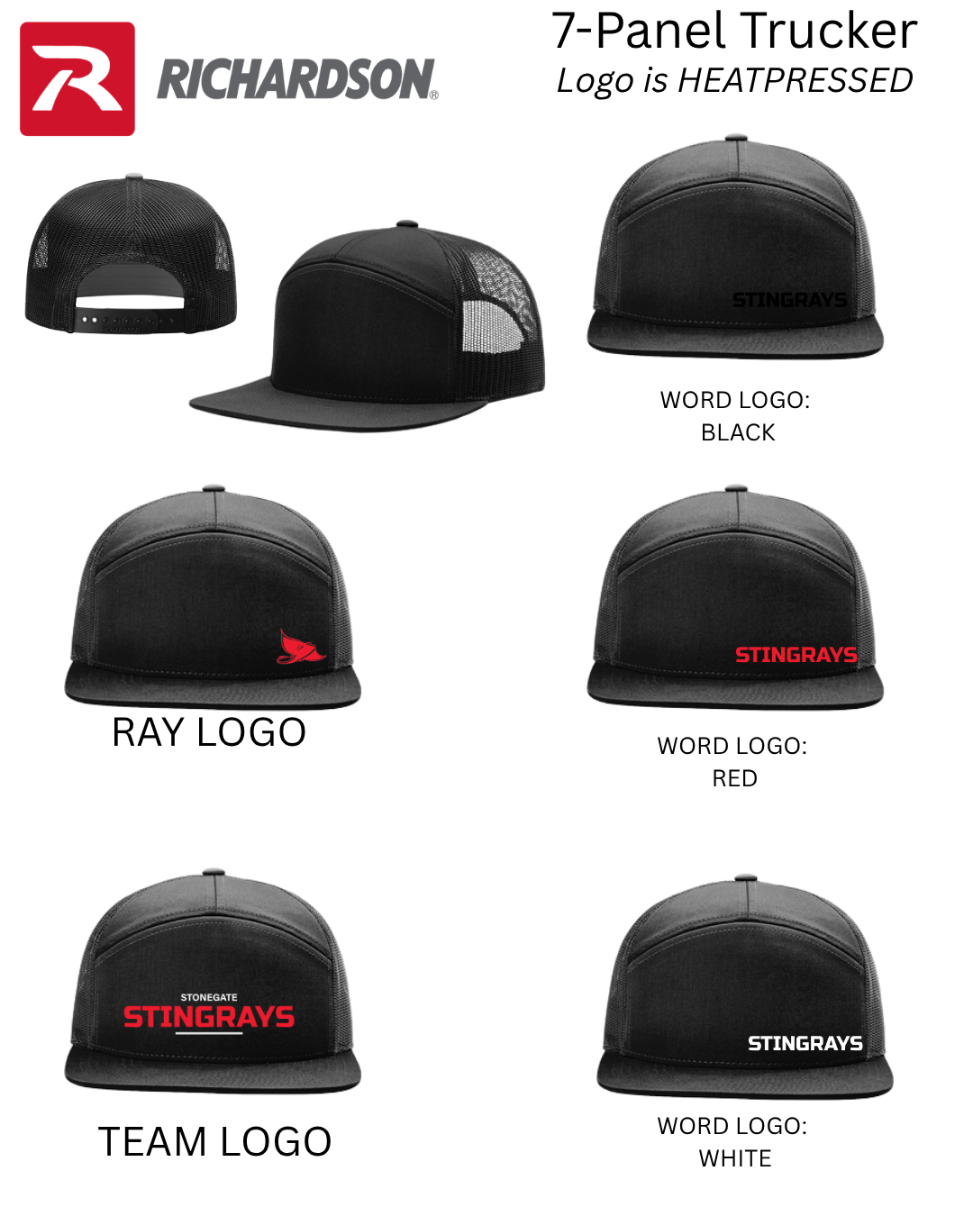 Stonegate Stingrays: Hat:  RICHARDSON 7-Panel Trucker