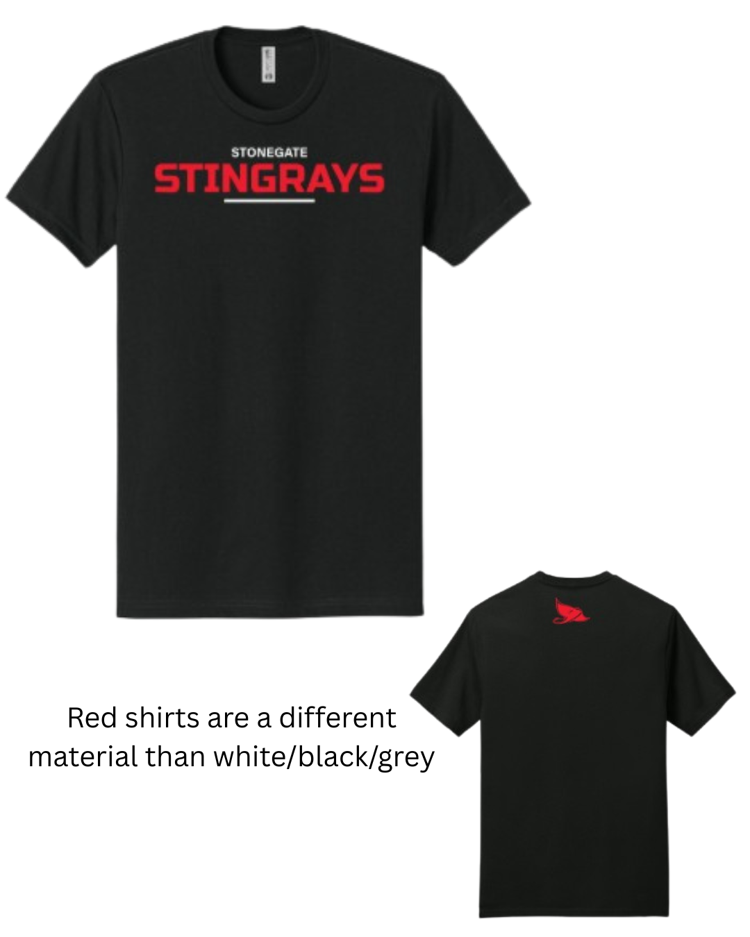 Stonegate Stingrays YOUTH Team Shirts