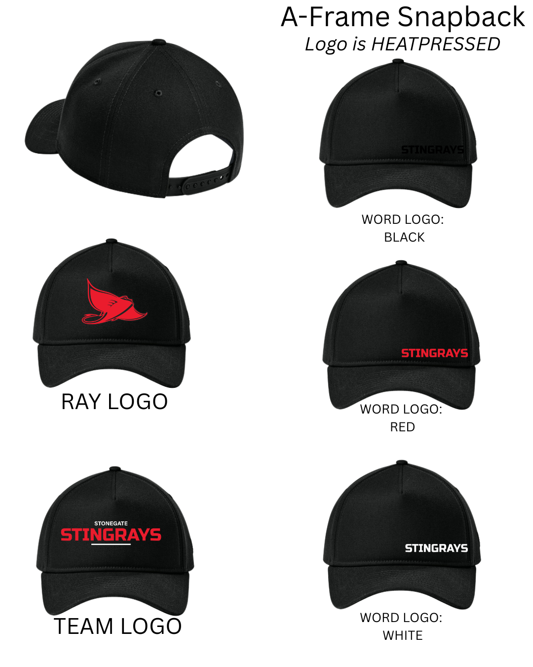Stonegate Stingrays: Hat:  A-Frame Snapback