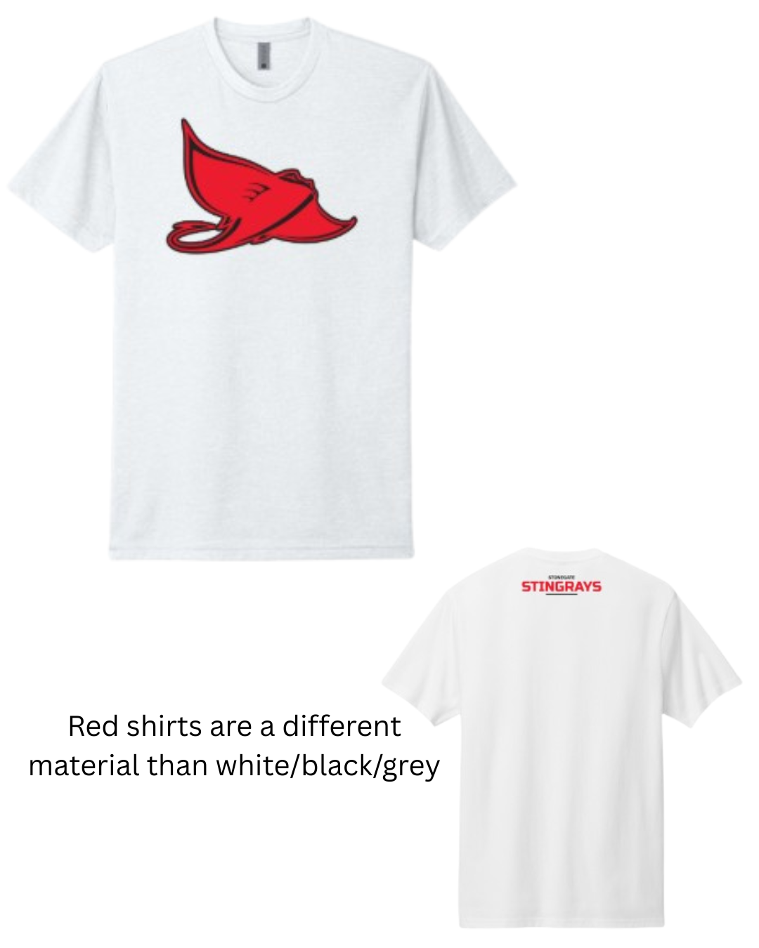 Stonegate Stingrays YOUTH Team Shirts