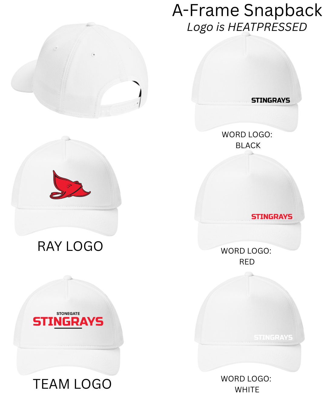 Stonegate Stingrays: Hat:  A-Frame Snapback